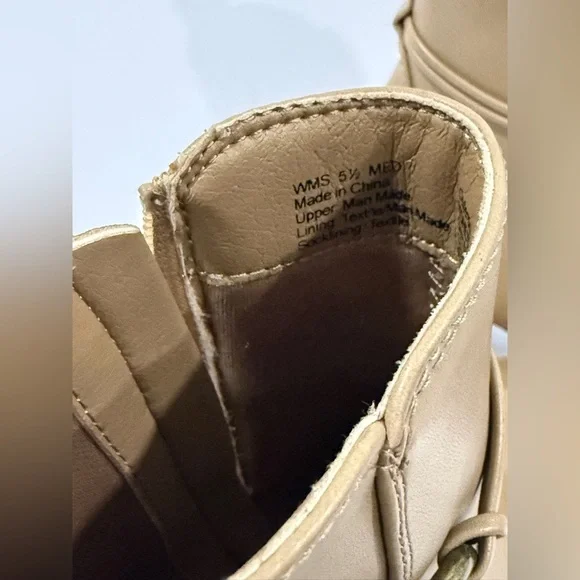 Croft & Barrow Tan Ankle Boots Women’s 5.5 Medium Block Heel Side Zip NWOT - Picture 9 of 10